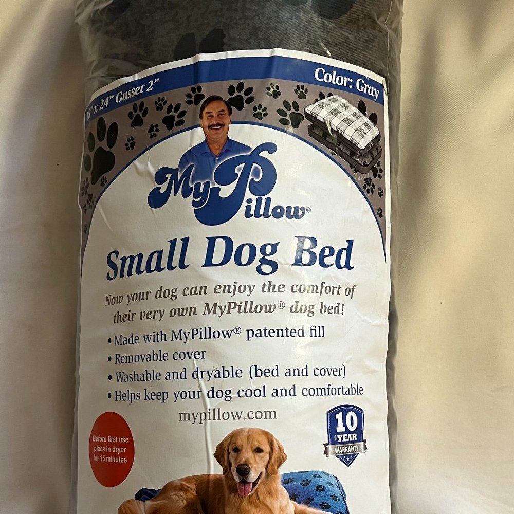 MyPillow Dog Bed Size Small Gray